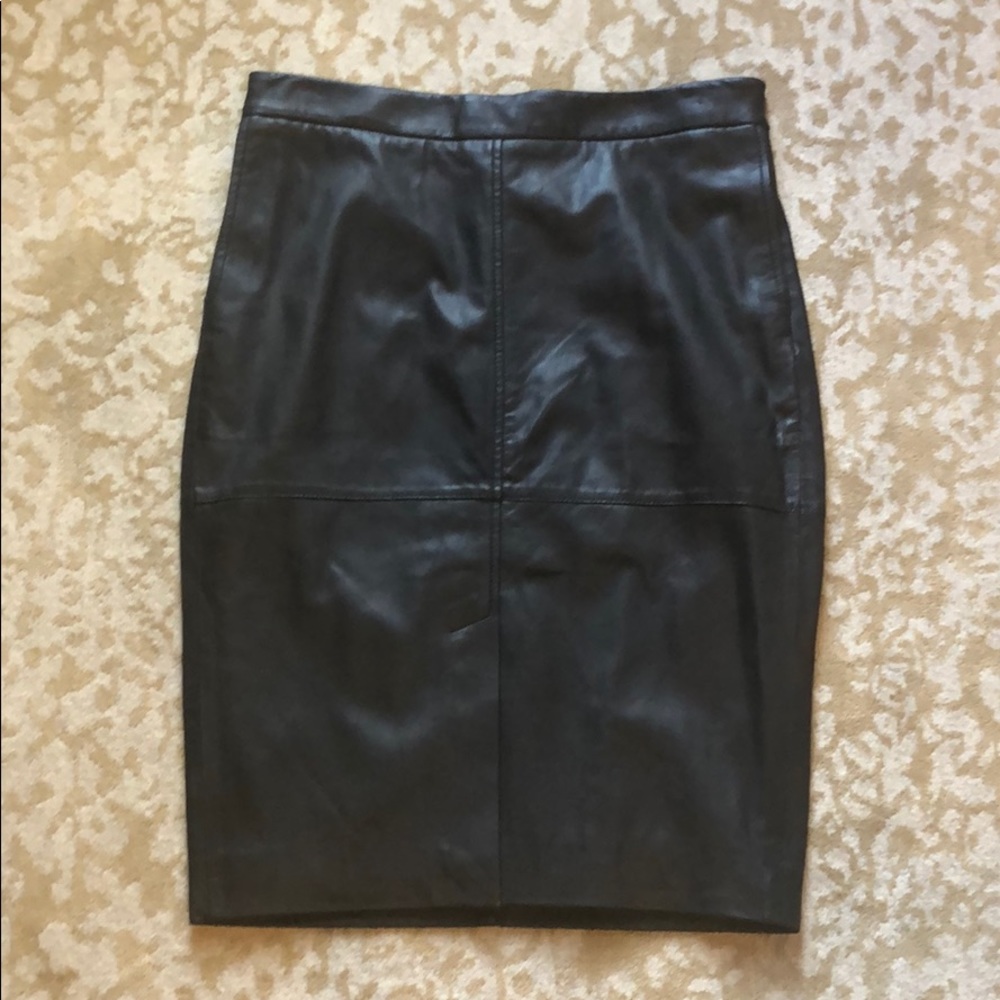 Joie Black Leather Skirt